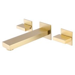 Встраиваемый смеситель для раковины Abber Daheim AF82122G, золото матовое