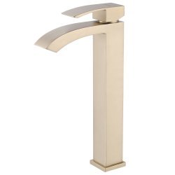 Смеситель для раковины Abber Wasserfall AF8611G, золото матовое