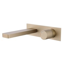 Встраиваемый смеситель для раковины Abber Rund AF8712G, золото матовое