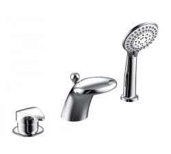 Смеситель на борт ванны Bravat Cobra F5140197CP-1-RUS с лейкой, хром