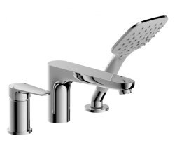 Смеситель на борт ванны Bravat Iguassu F5173218CP-1-RUS с лейкой, хром