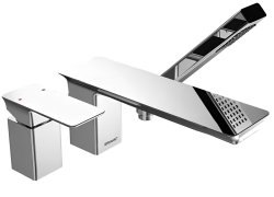 Смеситель на борт ванны Bravat Phillis F556101C-2-ENG с лейкой, хром