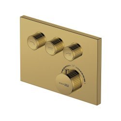 Встраиваемый смеситель для ванны Wasserkraft Sauer 7100 7158 T с лейкой, золото глянцевое