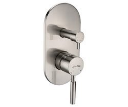 Встраиваемый смеситель для ванны Wasserkraft Wern 4200 4241 с лейкой, никель