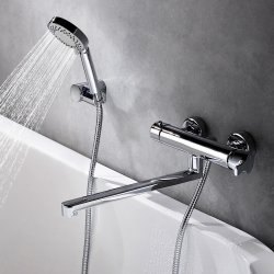 Смеситель для ванны Wasserkraft Berkel 4800 4802L с лейкой, хром