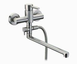 Смеситель для ванны Wasserkraft Wern 4200 4202L с лейкой, никель