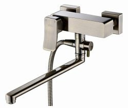 Смеситель для ванны Wasserkraft Exter 1600 1602L с лейкой, светлая бронза