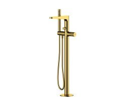 Напольный смеситель для ванны Wasserkraft Sauer 7100 7121, золото глянцевое