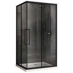 Душевой уголок Abber Schwarzer Diamant AG02129BH 120x90 раздвижной, профиль черный