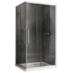 Душевой уголок Abber Schwarzer Diamant AG02129H 120x90 раздвижной, профиль хром
