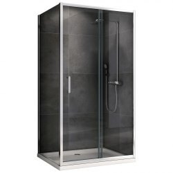 Душевой уголок Abber Schwarzer Diamant AG301005-S805 100x80 раздвижной, профиль хром