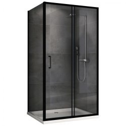 Душевой уголок Abber Schwarzer Diamant AG30100B5-S80B5 100x80 раздвижной, профиль черный
