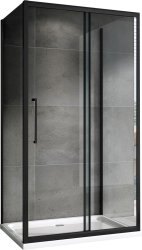 Душевой уголок Abber Schwarzer Diamant AG30100BH-S60B-S60B 100x60 раздвижной, профиль черный