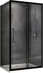 Душевой уголок Abber Schwarzer Diamant AG30100BH-S90B 100x90 раздвижной, профиль черный