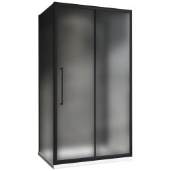 Душевой уголок Abber Schwarzer Diamant AG30100BMH-S100BM-S100BM 100x100 раздвижной, профиль черный