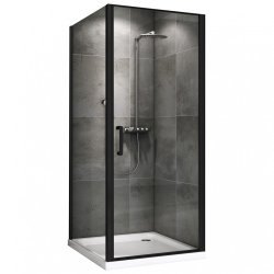 Душевой уголок Abber Sonnenstrand AG04090B-S100B 90x100 распашной, профиль черный