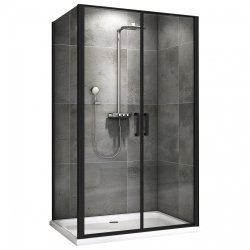 Душевой уголок Abber Sonnenstrand AG04100BC-S85B 100x85 распашной, профиль черный
