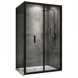 Душевой уголок Abber Sonnenstrand AG07090B-S100B 90x100 складной, профиль черный