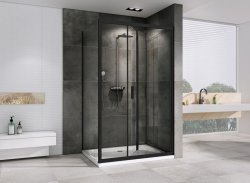 Душевой уголок Abber Sonnenstrand AG07120B-S100B 120x100 складной, профиль черный
