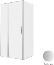 Душевой уголок Allen Brau Priority 3.31029.BA+3.31041.BA 100x80, профиль серебро