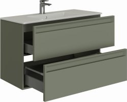 Тумба под раковину Allen Brau Eclipse 1.E1003.CGM 100x46 2.0 олива матовая