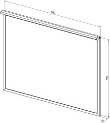 Зеркало с подсветкой Allen Brau Priority 90 1.31016.BB 90x75, черный брашированный