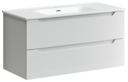 Тумба под раковину Sancos Norma 2.0 NR2.0100W 100x45 подвесная, белый глянец