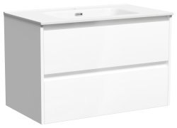 Тумба под раковину Sancos Libra LB80W 80x45 подвесная, белый глянец