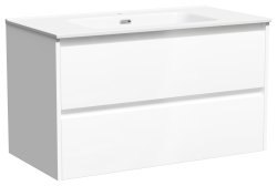 Тумба под раковину Sancos Libra LB90W 90x45 подвесная, белый глянец