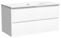 Тумба под раковину Sancos Libra LB100W 100x45 подвесная, белый глянец