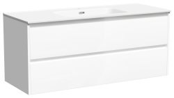 Тумба под раковину Sancos Libra LB120-1W 120x45 подвесная, белый глянец