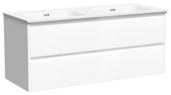 Тумба под раковину Sancos Libra LB120-2W 120x45 подвесная, белый глянец
