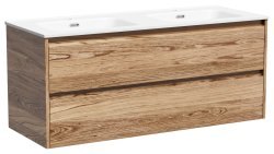 Тумба под раковину Sancos Libra LB120-2ECH 120x45 подвесная, дуб чарльстон