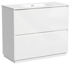 Тумба под раковину Sancos Libra Floor LB100FW 100x45 напольная, белый глянец