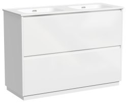 Тумба под раковину Sancos Libra Floor LB120F-2W 120x45 напольная, белый глянец