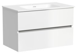Тумба под раковину Sancos Urban UR80W 80x45 подвесная, белый глянец