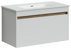 Тумба под раковину Sancos Smart SM90W 90x45 подвесная, белый глянец