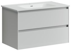 Тумба под раковину Sancos Cento CN80W 80x45 подвесная, белый глянец