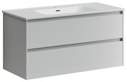 Тумба под раковину Sancos Cento CN100W 100x45 подвесная, белый глянец