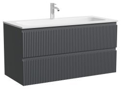 Тумба под раковину Sancos SNOB R SNR100MDH 99.5x44.5 темный антрацит матовый