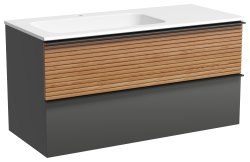 Тумба под раковину Sancos DELTA DL100LGR 99.5x44.5 дуб красный/графит
