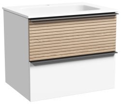 Тумба под раковину Sancos DELTA DL60W 60x44.5 дуб светлый/белый