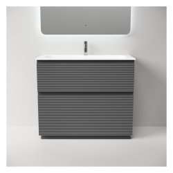 Тумба под раковину Sancos FOLK Floor FL100FGS 99.5x44.5 темный серый
