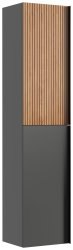 Шкаф-пенал Sancos DELTA PDL35GR 35x160, дуб красный/графит