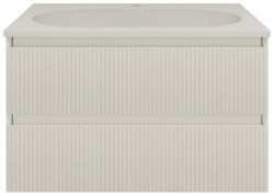 Тумба под раковину Vincea Велле VMC-2WL800MBG 80x48 подвесная, бежевый матовый soft-touch