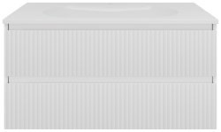 Тумба под раковину Vincea Велле VMC-2WL100MW 100x48 подвесная, белый матовый soft-touch
