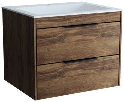 Тумба под раковину Vincea Кьяра 2D VMC-2C2600CO 60x48 подвесная, канадский дуб