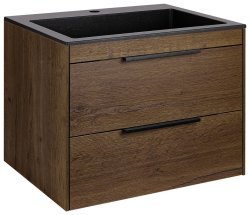 Тумба под раковину Vincea Кьяра 2D VMC-2C2600TO 60x48 подвесная, табачный дуб