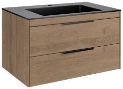 Тумба под раковину Vincea Кьяра 2D VMC-2C2800NO 80x48 подвесная, натуральный дуб