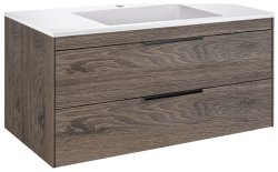 Тумба под раковину Vincea Кьяра 2D VMC-2C2100RO 100x48 подвесная, темный дуб